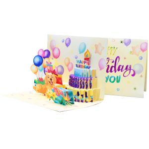 Card Personalization 3D Pop Up Greeting Card with Customized Logo
