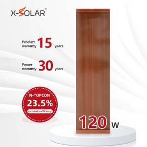 Buy cheap Orange Double Glass Flat Solar Tile Modules 120W Solar Panels Max Fuse Current 25A from wholesalers