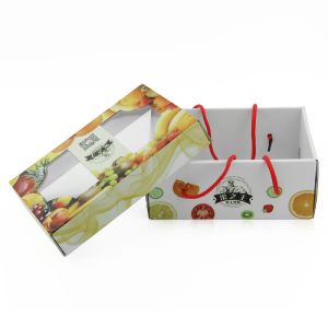 Buy cheap Custom Design Corrugated Cardboard Gift Box With Handles For Fruit And Vegetables from wholesalers