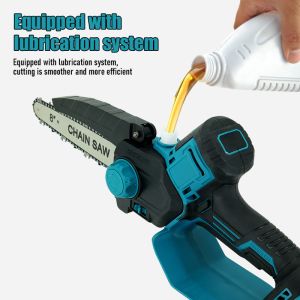 Battery Powered Mini Cordless Chainsaw 8 Inch With Oil Filling Port For Tree