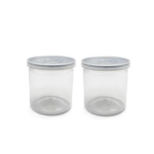Custom Transparent Plastic Jar Containers Custom Logo Printing Paper Carton