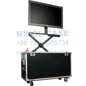 LCD Flight Flat Screen LCD TV Road Case With Wheels