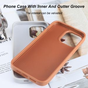 Buy cheap TPU PC Blank Phone Cases Double Groove Wood Inlay Phone Case Black from wholesalers