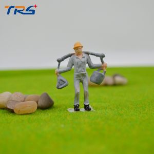 Buy cheap 1:50 model worker painted figure railway scale model plastic workers 4.2cm  for architectural train layout from wholesalers