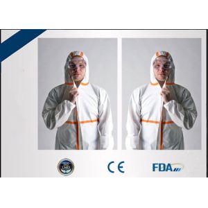 Buy cheap Liquid Proof Disposable Protective Coveralls Eco Friendly With Hood from wholesalers