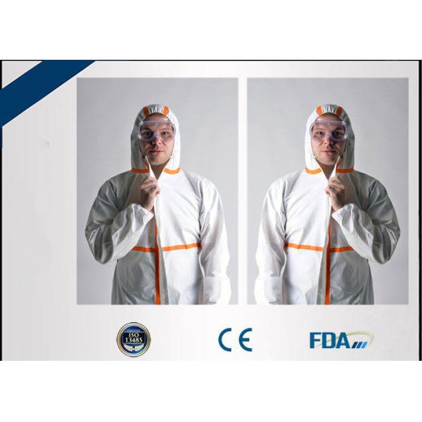 Quality Liquid Proof Disposable Protective Coveralls Eco Friendly With Hood for sale