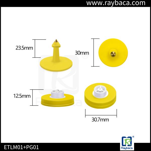 Buy cheap Plastic Pig Ear Tags RFID LF Animal Tag 134.2Khz Frequency With H3 Chips from wholesalers