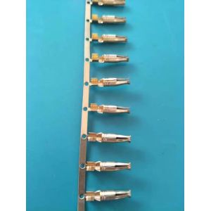 Processing custom connector terminal with pin spring brass terminal tinned braid