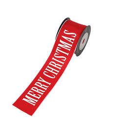 Metallic Wired Edge Ribbon Latticed Sequin Ribbon Merry Christmas 2 1/2 Inch For