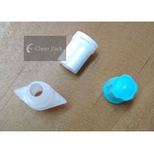 Blue Color Plastic Pour Spout Caps For Stand Up Doypack , Inner Diameter 5 Mm