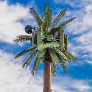 Buy cheap Customization 20m-50m Communication Monopole Artificial Tree Cell Towers Telecom Palm Bionic Disguise Tree Pole Tower from wholesalers