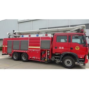 Buy cheap 32M Hydraulic Telescopic Water Fire Truck With 5000L Water 2000L Foam Capacity from wholesalers