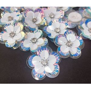 Buy cheap Top-Grade DIY Shell Flower Sequins for Women's Shoes Clothes Skirt Multi-Color Plastic Weddings Events Packaged in Boxes from wholesalers