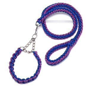 Buy cheap Nylon Dog Kitten Collar Leash Anti Impact Explosive Traction P-Chain Belt 8 Strand from wholesalers