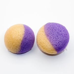 Buy cheap Custom Round Gradient Natural Konjac Sponge 8.5cm*5.5cm*2.5cm product
