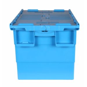 Buy cheap Virgin Plastic Attached Lid Containers Nestable Stackable Moving Tote Box from wholesalers