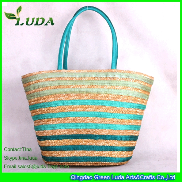 Quality LUDA Wheat Straw Totes Wholesale Straw Bags for sale