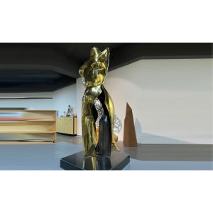 Buy cheap Polished Gold Casting Brass Lady Bronze Bust Statue Home Decor from wholesalers
