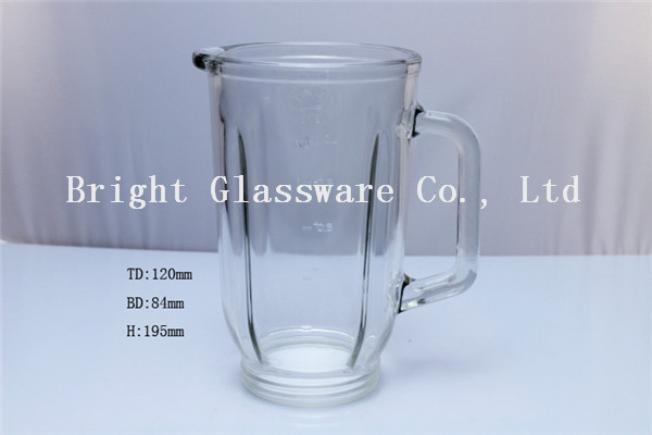 Buy cheap China supply glass juice pot with handle use in pubs, glass bottle from wholesalers