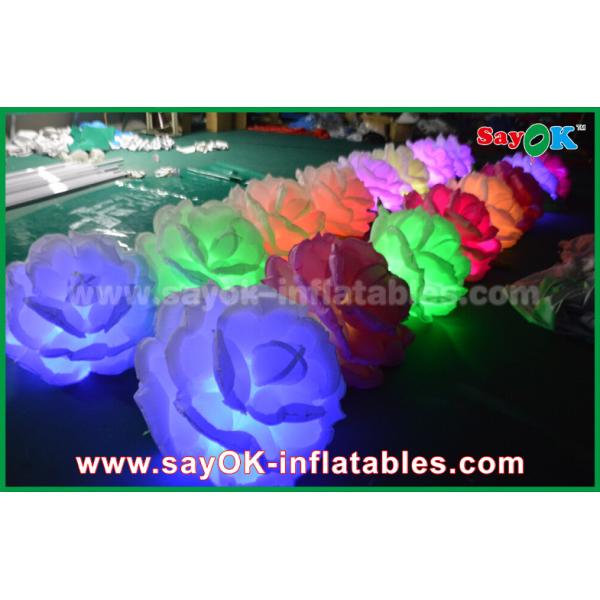 Romantic Inflatable Lighting Decoration / LED Inflatable Flowers Chain Rose For Wedding