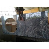 Buy cheap 22 x 60 inches Ganges Black Prefab Granite Vanity Tops with left sink hole product