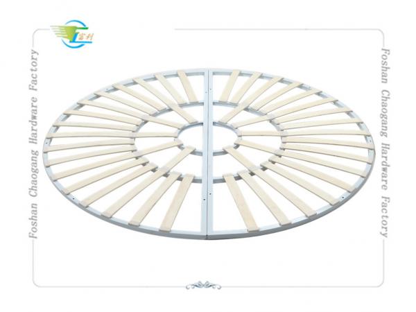 Quality Round Shaped Folding Metal Slatted Bed Base For Mattress Support for sale