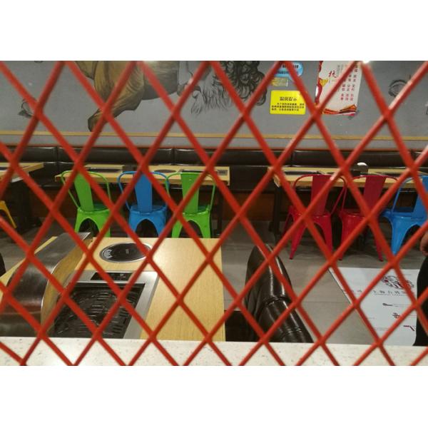 Buy cheap Decoration Expanded Aluminum Mesh , 0 . 4mm Thickness Red Coating Expanded Mesh from wholesalers