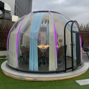 Transparent 6m Geodesic Dome House With PC Aluminum Construction