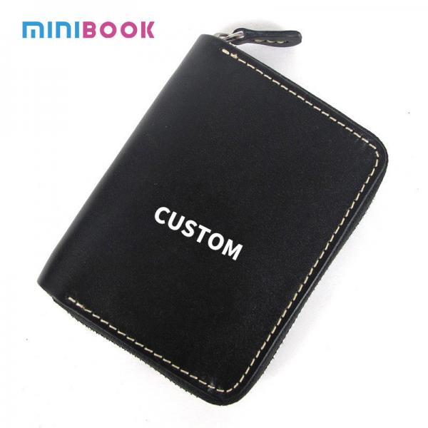 Buy cheap Retro Style Short Zipper Wallet Money Cloth Made of Vegetable Tanned Cowhide Leather from wholesalers