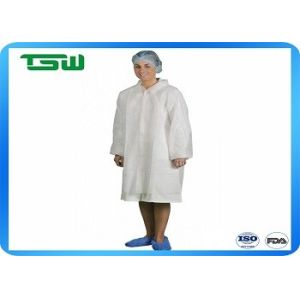 Buy cheap 30g Latex Free Disposable Lab Coat With Elastic Cuff from wholesalers
