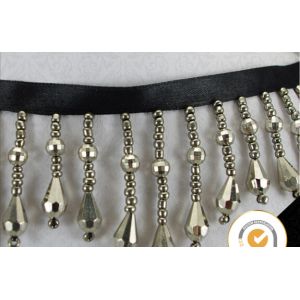Tassel Fringe Trim Fabric Fringe for Costume Pillow Curtains, handmade beaded