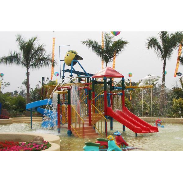 Buy cheap Kids’ Water House Playground Structures With Water Slide, Climb Net, Water Spray from wholesalers