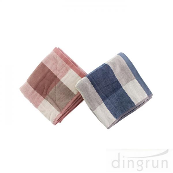 Quality Japanese Cotton Jacquard Hand Towel Check Design Face Towel Bath Towel for sale