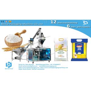 Buy cheap How to pack 5kg flour in premade bag with handle automatically from wholesalers