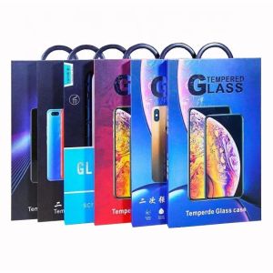 OEM CMYK Paper Electronics Packaging Box For Phone Screen Protector Customized