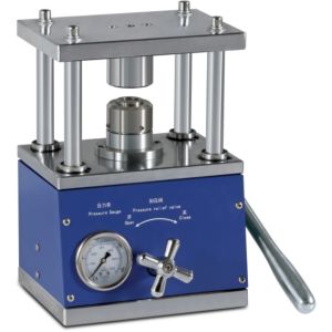 China Manual Powder Press Machine Coin Cell Crimper 8T Pressure on sale