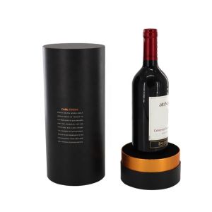 Buy cheap Matt Black Cardboard Wine Tube Multiusage Luxury Rigid ODM Available from wholesalers