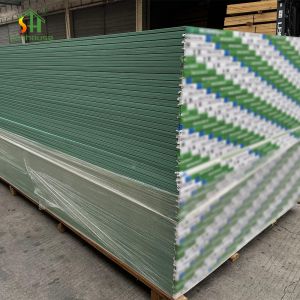 Buy cheap Customized Water Resistant Sheetrock , Green Moisture Plasterboard For Ceiling from wholesalers