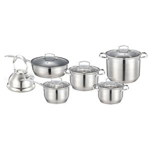 Multifunctional Non-stick Cooking Pots 12 pcs Kitchenware Stainless Steel