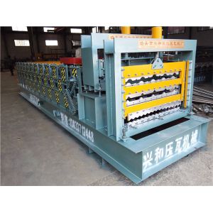 Buy cheap Three-Layer Roll Roofing Corrugated Tile Forming Roofing Machine from wholesalers