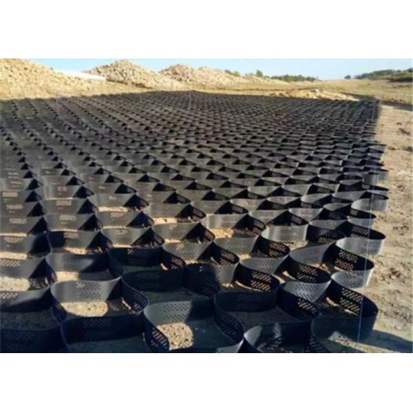 Material Surface Smooth Hdpe Geocell Welding Space 330mm ~ 1600mm
