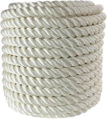 Buy cheap White Color 3 Strand Twisted Nylon Soft Rope 12mm Marine Packing Rope High Strength Polyamide Rope 16mm from wholesalers