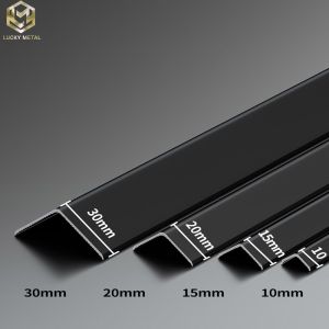 L Section Aluminium Edge Trim Profiles Right Angle For External Corner 10MM