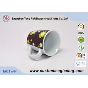 Funny Customized Souvenir Color Changing Ceramic Mug Flower Pattern