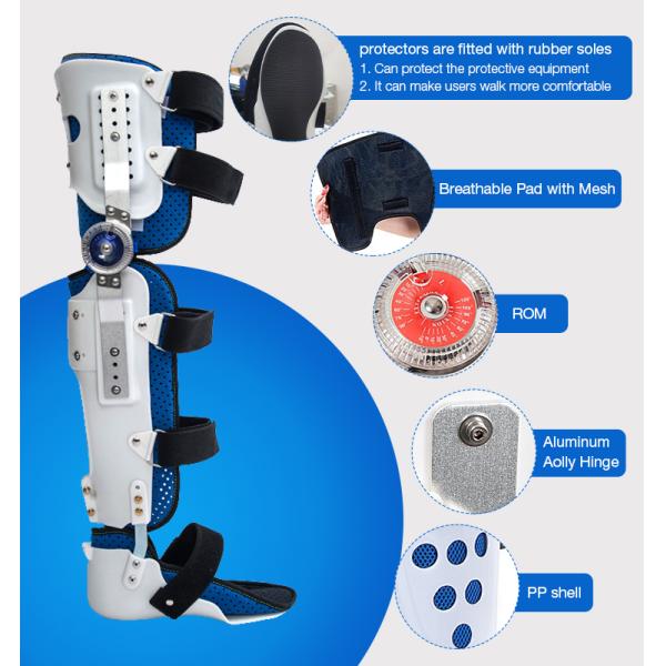 Good quality knee brace orthosis angle telescopic hinge Adjustable angle support orthosis
