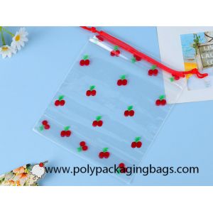 Buy cheap 0.06mm Printed Transparent PE Drawstring Storage Bag from wholesalers