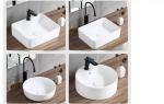 Buy cheap White Vitreous China Wash Basin Commercial Bathroom Wash Basin Table Top from wholesalers