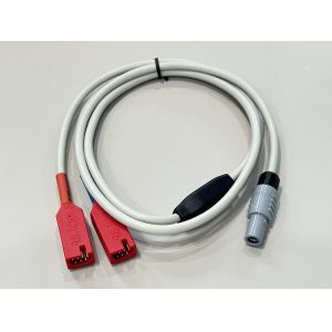 Power test cable connector with dual safety banana plugs to DC power socket,