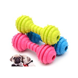 China Dog Chew Toy Bone Shape TPR Pet Dog Toy Barbell Stocked for Your Furry Friend on sale