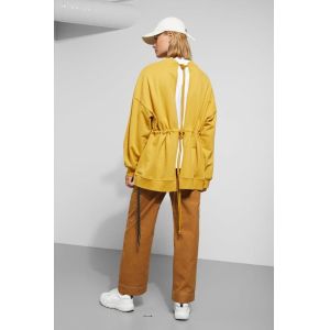 Buy cheap Fall Clothing Women Open Back Crewneck Blanket Sweatshirt from wholesalers